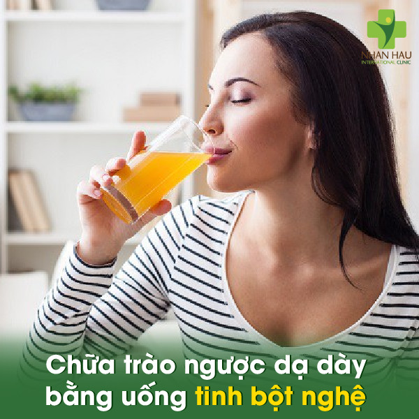 6 Cách chữa trào ngược dạ dày bằng nghệ đơn giản, dễ thực hiện 4 Chữa trào ngược dạ dày bằng uống tinh bột nghệ