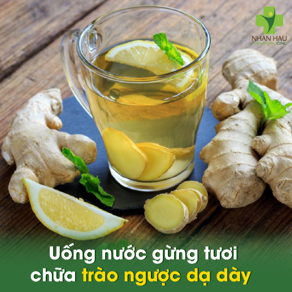 5 Cách chữa trào ngược dạ dày bằng gừng đơn giản nhất 2 Uống nước gừng tươi chữa trào ngược dạ dày
