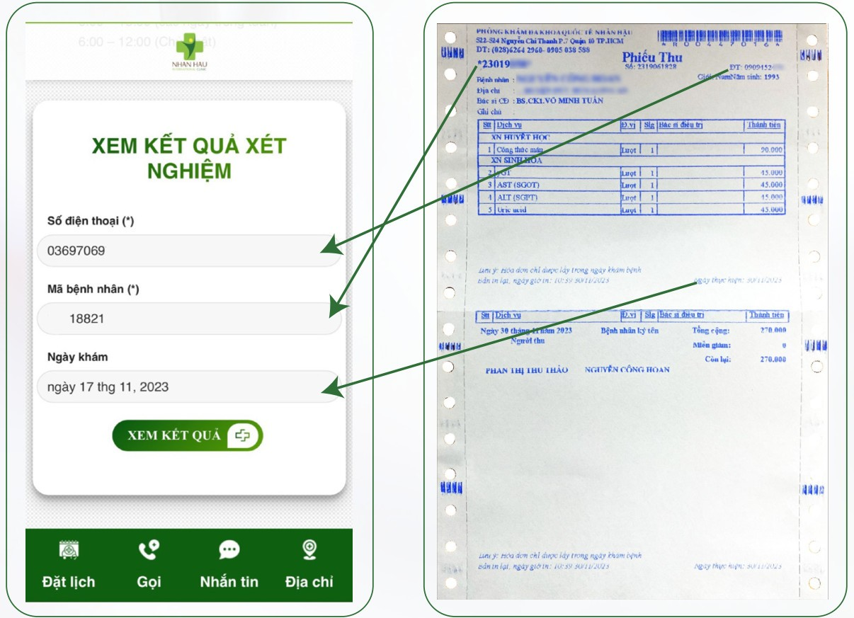 Hướng dẫn chi tiết cách xem kết quả xét nghiệm online 2 xem kết quả xét nghiệm online