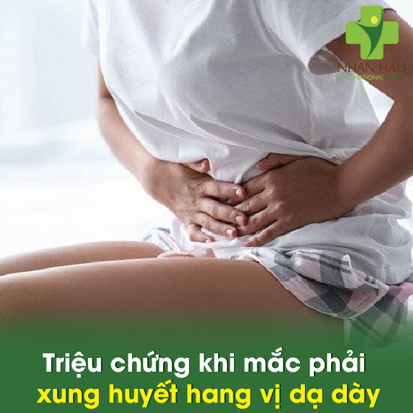 Triệu chứng khi mắc phải xung huyết hang vị dạ dày